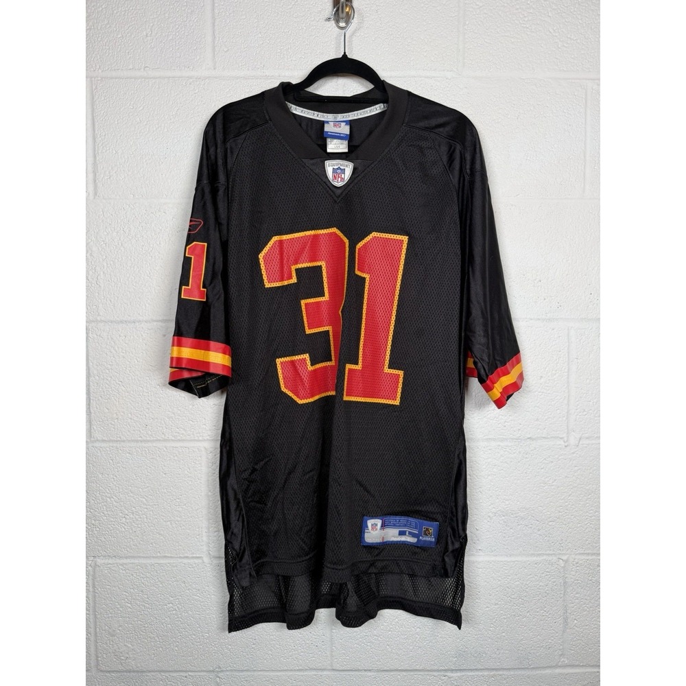 Y2K Reebok Kansas City Chiefs Priest Holmes #31 NFL Equipment Jersey L Black
